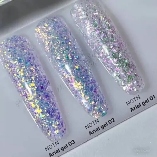 NAILSOFTHEDAY Ariel builder gel Строительный гель с разноцветными хлопьями, 15 мл
