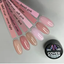 Wave Eurogel LED Камуфлирующий, 30 г (Cover, French Pink, Cover Light, Cover Medium, Cover Dark, Soft Pink)