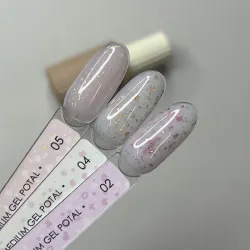 DARK Medium Potal Гель для наращивания (без кисточки) с поталью, 15 мл