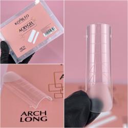 Komilfo AcryGel Nail Forms (Long Gothic, Long Arch) Верхні форми ДОВГІ, 130 шт