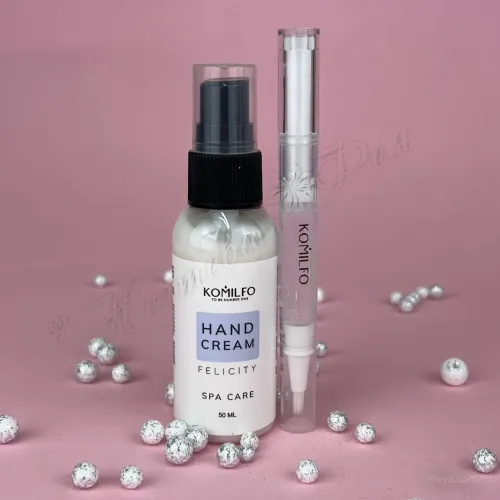 Komilfo Набор Spa Care Крем для рук, 50 мл Масло для кутикули Felicity, 2 мл
