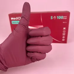 MediOk Ruby Перчатки нітрилові бордові, 100 шт