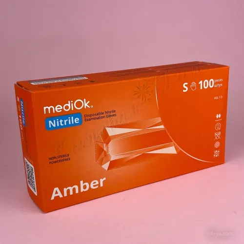 MediOk Amber Перчатки нитриловые оранжевые, 100 шт