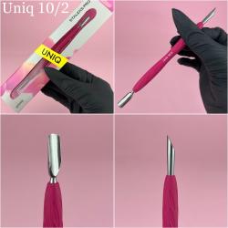 Staleks PQ-10/2 Лопатка манікюрна з силиконовою ручкою UNIQ 10 TYPE 2 (пушер округлий вузький + пушер скошуваний)