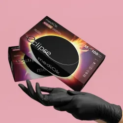 MediOk Hard Nitrile, Eclipse Перчатки нитриловые черные плотные, 100 шт