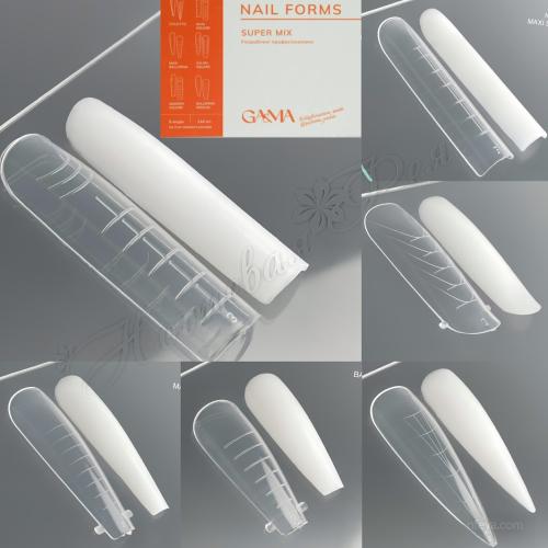 GA&MA Nail Forms SUPER MIX Верхние формы, 144 шт