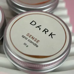 Dark spa candle (Muse, Meditation, Sense) Спа-свічка парфумована, 30 g