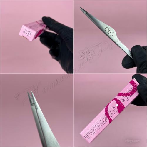 OkO Tweezer Point, Пинцет для бровей (ручная заточка), 03