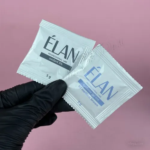 ELAN Набір фарба для брів +oxidant 3% сет в саші, 5 мл