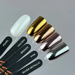 Gemely Mirror Powder Втирання (Pearl, Bronze, Golden, Pink, Silver metallik), 0,3-0,5 г