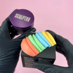 SCULPTOR Open Look Набор силиконовых валиков для ламинирования Color Mix, 4 пары