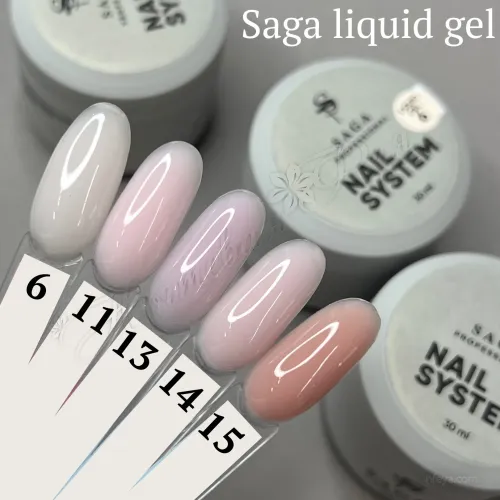 Saga Liquid gel Жидкий гель для наращивания и коррекции, 30 мл