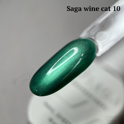 Saga WINE cat Гель-лак с эффектом кошачьего глаза, 10 мл