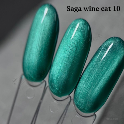 Saga WINE cat Гель-лак з ефектом котячого ока, 10 мл