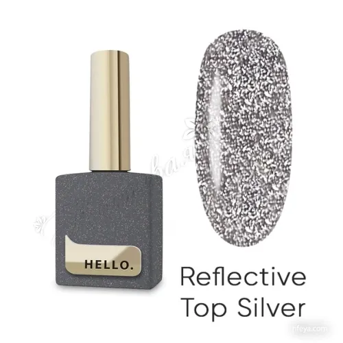 HEY Reflective Top Silver Топ без липкого слоя с мелким светоотражающим шиммером, 15 мл