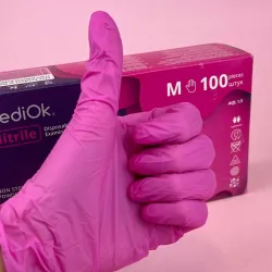 MediOk Rose Lake Перчатки нитриловые розовые, 100 шт