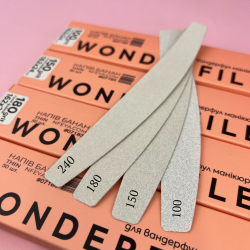 Wonderfile Сменные файлы тонкие THIN 162х24 мм на пилку полубанан, 50 шт