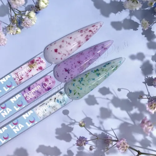LUNA Flower Gel Гель для нарощування з сухоцвітами, 15 мл