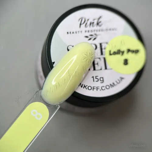 Pink Super Gel Lolly Pop, моделирующий гель, 15 мл