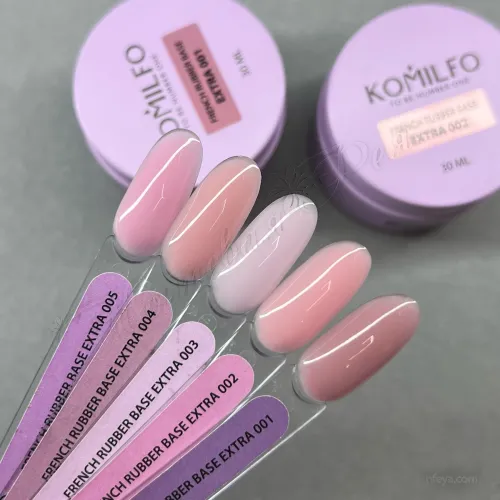 Komilfo French Rubber Base EXTRA Камуфлююча база натуральних відтінків, 30 мл
