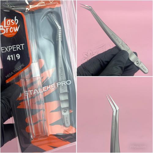 Staleks TE-41/9 Пінцет професійний для вій STALEKS EXPERT 41 TYPE 9 (L)