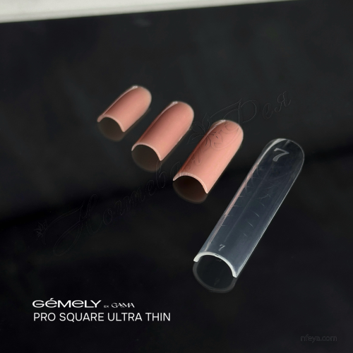 Gemely Ultra Thin Верхние формы сверхтонкие (Stiletto, Square), 15 размеров/150 шт.