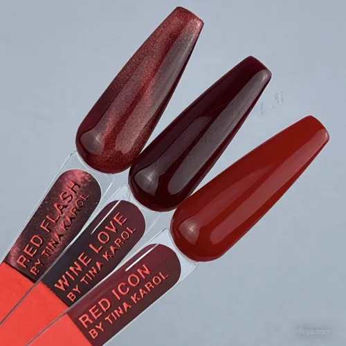 LUNA Red Collection Гель-лак (Red Flash, Red Icon, Wine Love), 13 мл
