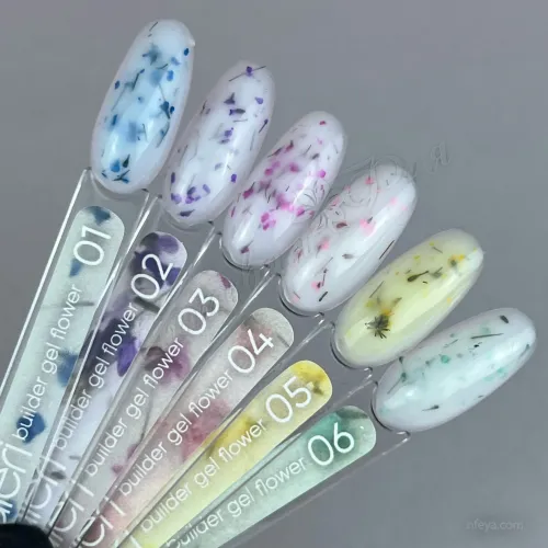 Valeri Builder gel Flower Гель с сухоцветами, 15 мл
